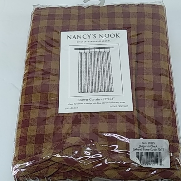 Nancy Nook Accents Nancy Nook Primitive Plaid Scallop Shower
